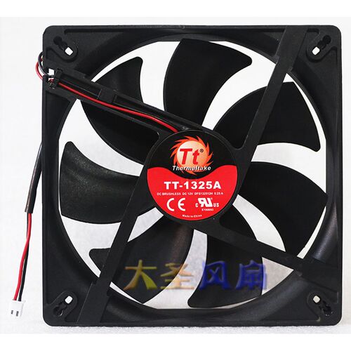 Thermaltake TT-1325A 12V 0.25A 14025 2线 双滚珠电源机箱风扇