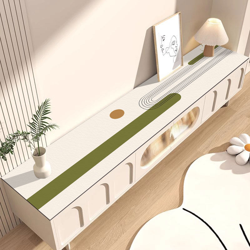 简约现代电视柜硅胶桌垫高级感长条桌面保护垫子防水防油免洗桌布,居家布艺,桌布,淘宝优惠券,粉丝福利购,淘宝优惠卷