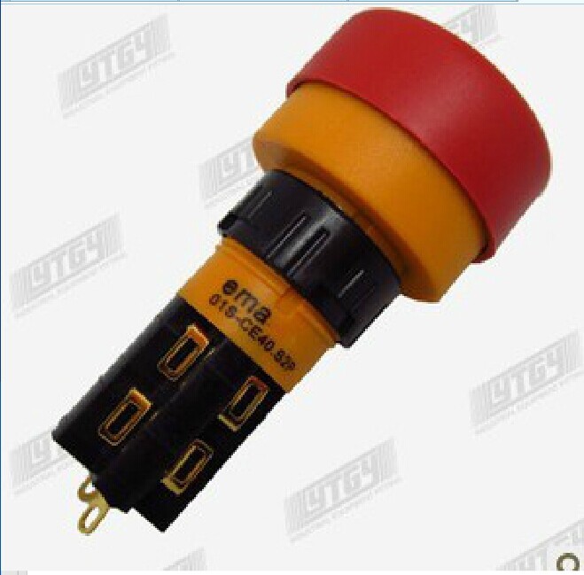 伊玛16mm带灯急停开关DC1-24V