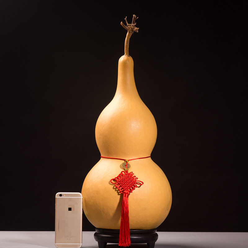 天然真文玩巨型龙头木葫芦挂件