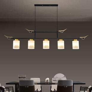 新头中式餐厅吊灯四大长条仿古一公282办桌顶灯餐馆前台字吧台茶