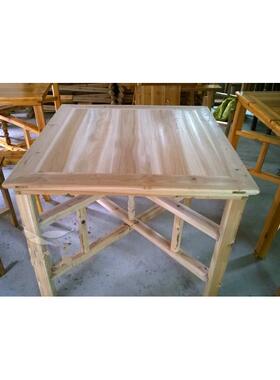 折农村八仙桌老木式家用拆装杉餐桌子供桌正XAW方形复古学习桌叠