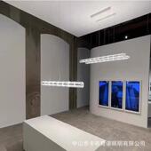 意大利设工师创意餐厅玻D8130璃灯简极书房作室长条一字吧台计茶