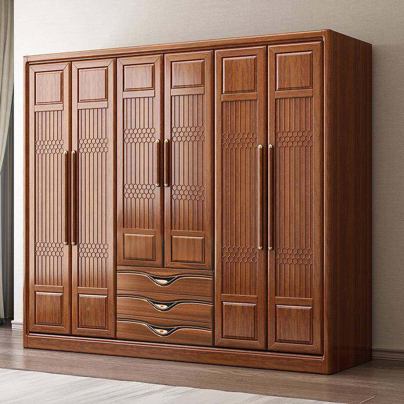 胡桃木简衣柜家大用卧室新中式现代约量容储物柜原木545多层衣橱,住宅家具,独立衣柜,淘宝优惠券,粉丝福利购,淘宝优惠卷