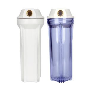 净水器配件10寸2分4分6分口滤瓶铜牙透明滤瓶滤壳PP棉前置过滤筒