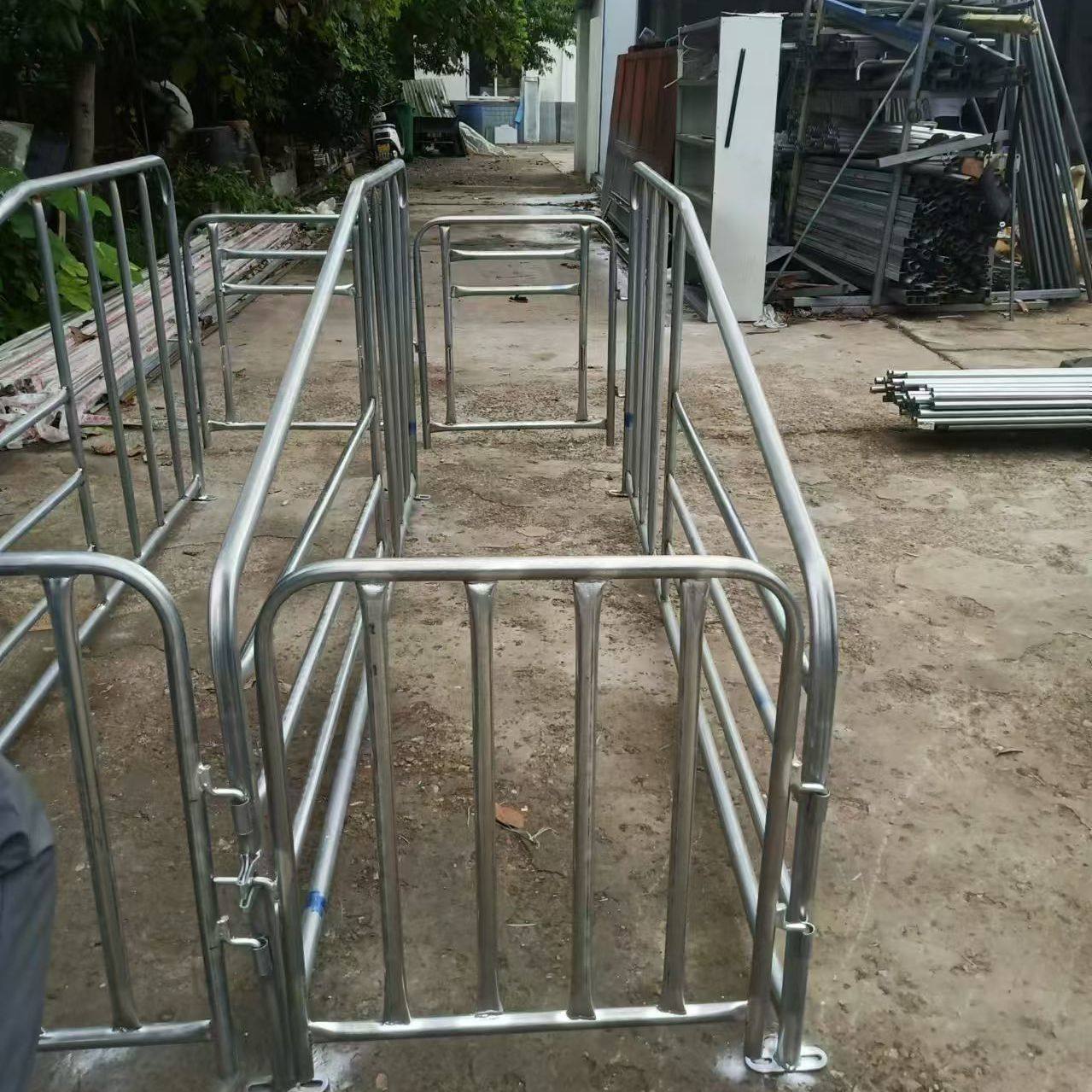 落地式猪用定位栏限位栏猪圈围栏新款加厚定位栏镀锌钢管支持定制