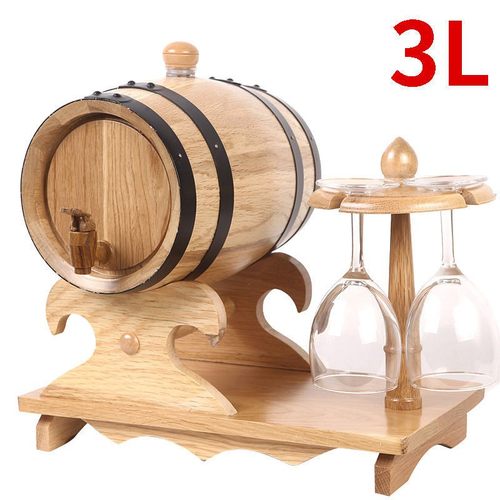 葡萄酒桶橡木酒桶摆件家用发酵装饰酒桶橡木酒具酿酒桶无胆橡木桶
