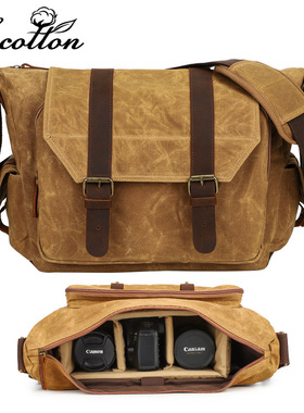适用于佳能相机包单反男女摄影单肩包200d800d80d5d46d微单包专业户外便携帆布微单单反摄影包