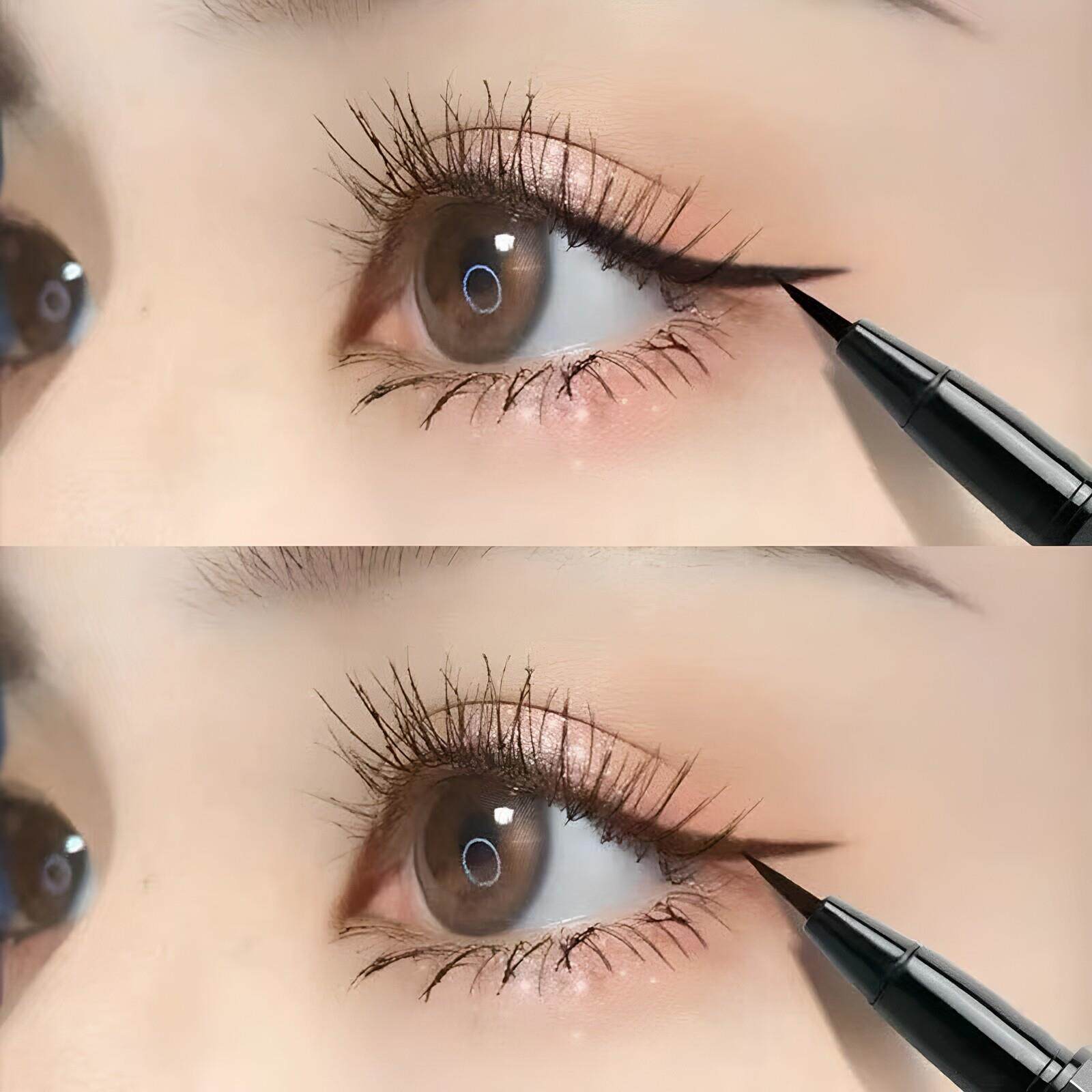 pLiu嘉玲同款日本du眼线笔极细眼液线笔女棕色防FFT防汗持水久不
