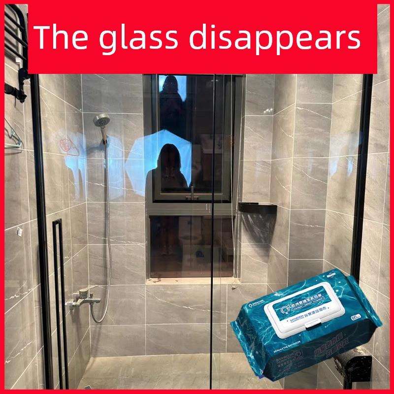 浴室湿巾顽固水垢去除玻璃浴室瓷砖镜子淋浴房去污