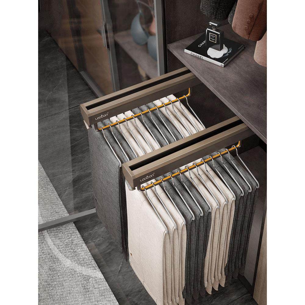 德国伸缩裤架衣柜内置可拉出式家用多功能滑动裤架可拉出式裤架,住宅家具,抽屉滑轨,淘宝优惠券,粉丝福利购,淘宝优惠卷