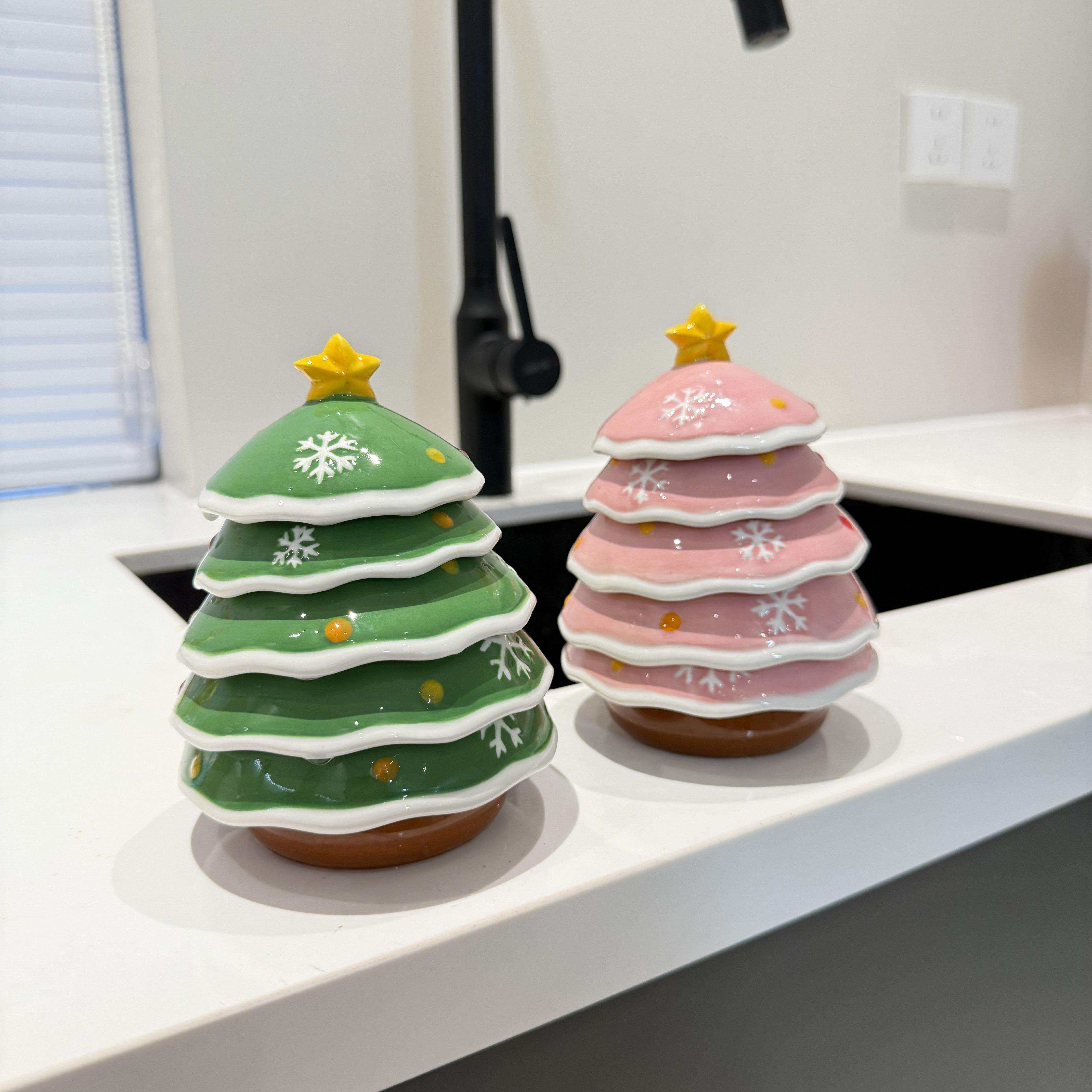 创意圣诞树陶瓷蘸料碟家用高颜值餐具酱油醋碟收纳套装火锅调料碟