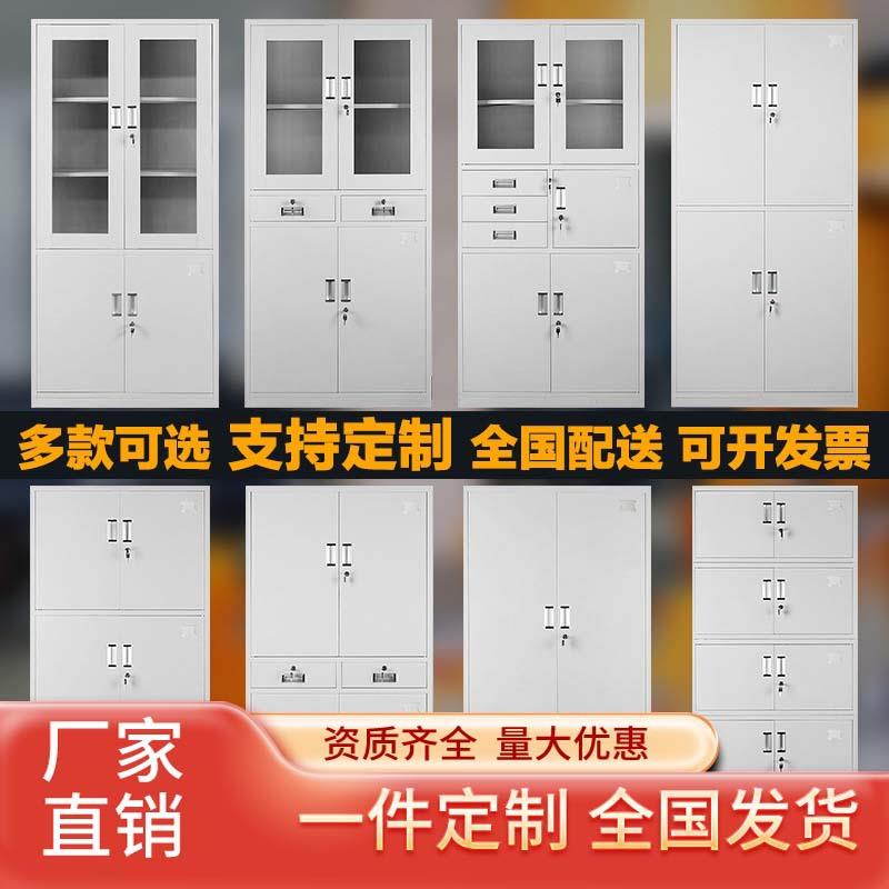 文件柜钢制档案柜员工收纳柜办公室存放柜带锁财务凭证资料铁皮柜