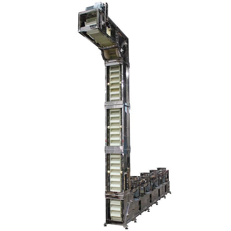 广东连续式z型斗式提升机粮食种子颗粒物上料机橡胶链条提升机