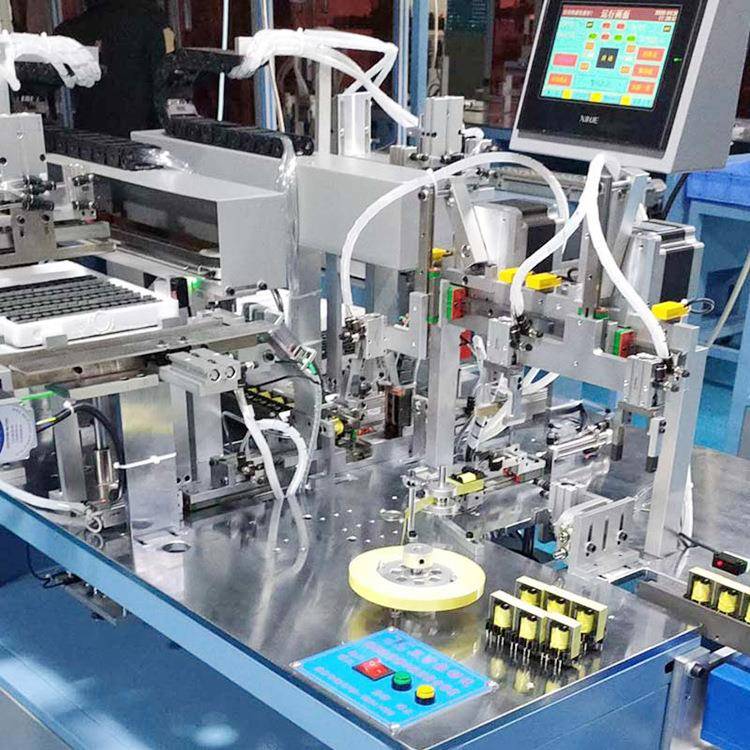 EP13EP07网络变压器磁芯组装对磨包胶测试摆盘一体机每小时1800