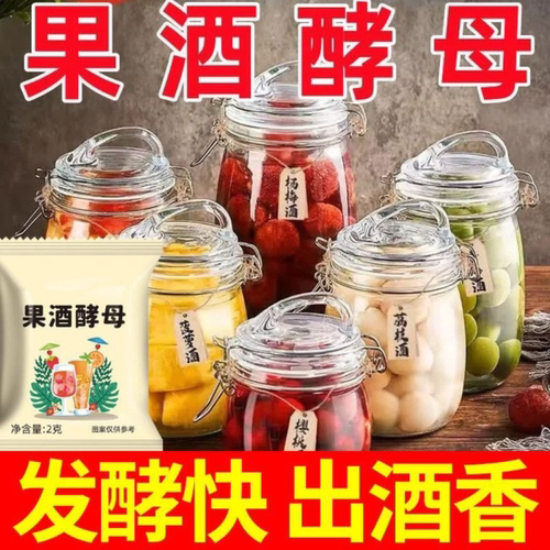 果酒酵母专用曲子酒曲葡萄发酵桔子火龙果水果家庭发酵粉家用自制