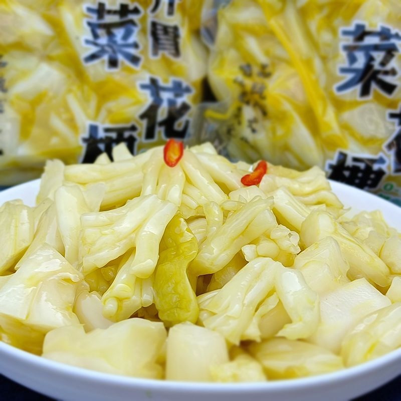 温州特产开胃菜花梗鲜嫩爽脆花菜梗台州酒席宴席冷盘凉菜酒店乡厨
