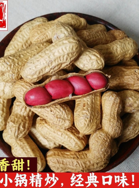 【1524人好评】东北扶余四粒红花生500g带壳原味现炒红皮花生传统