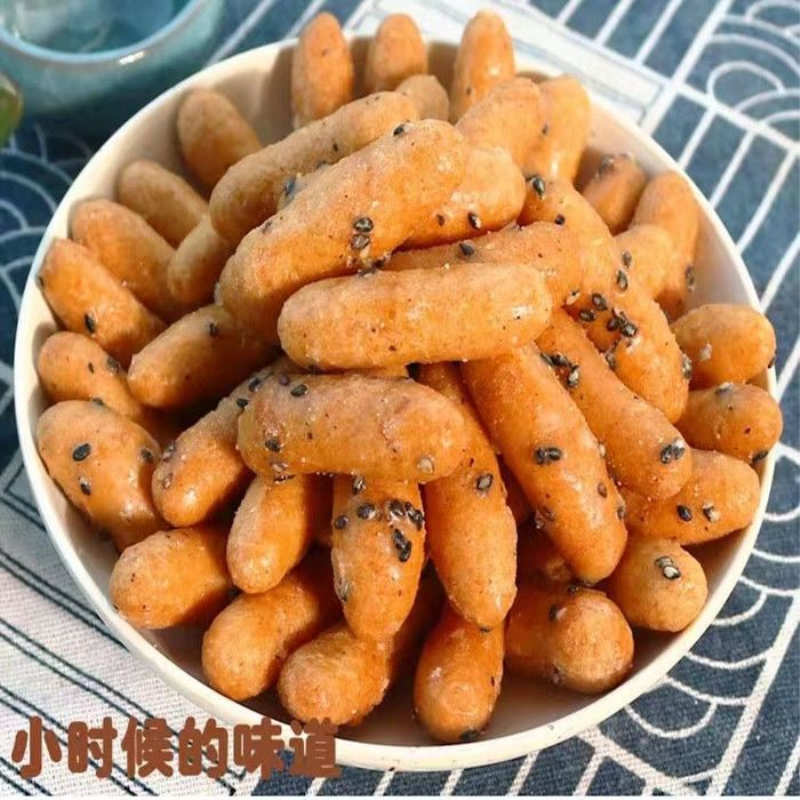 浙江台州温岭特色岙环油柱油枣花梨糖小吃芝麻京枣金油果老式零食