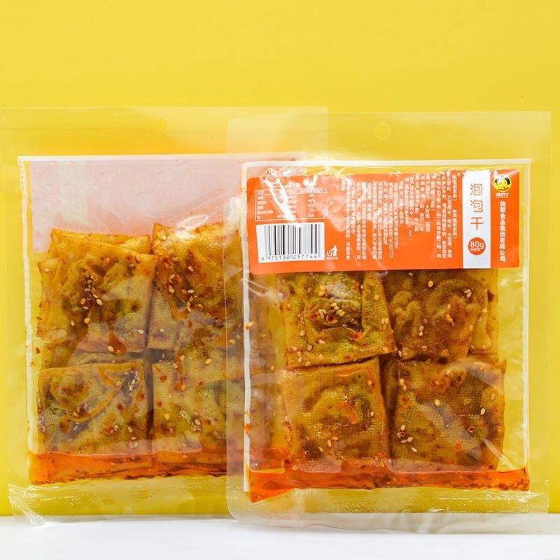湖南特产平江泡泡干香辣味藕片毛豆零食网红辣条儿时怀旧批发
