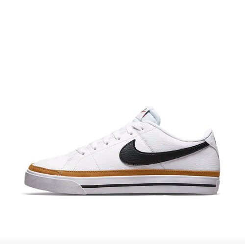 Nike Court Legacy二层牛皮Next Nature低帮板鞋女款白黑DH3161