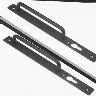 移门黑色木门铝合金门双钩拉门拉手断桥重型平移玻璃门全套门锁