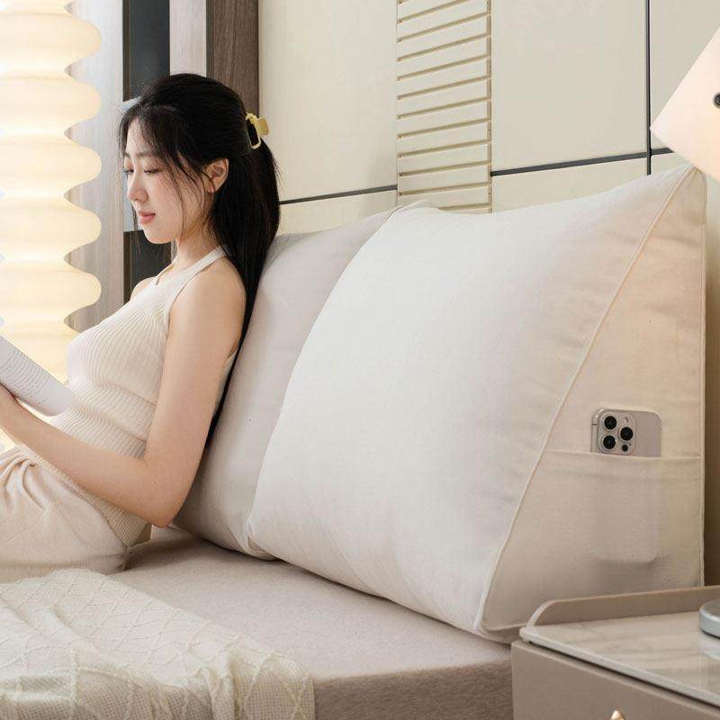 帆布靠枕床头靠垫床上大靠背护腰垫背沙发榻榻米软包客厅飘窗可拆,居家布艺,床头靠垫,淘宝优惠券,粉丝福利购,淘宝优惠卷