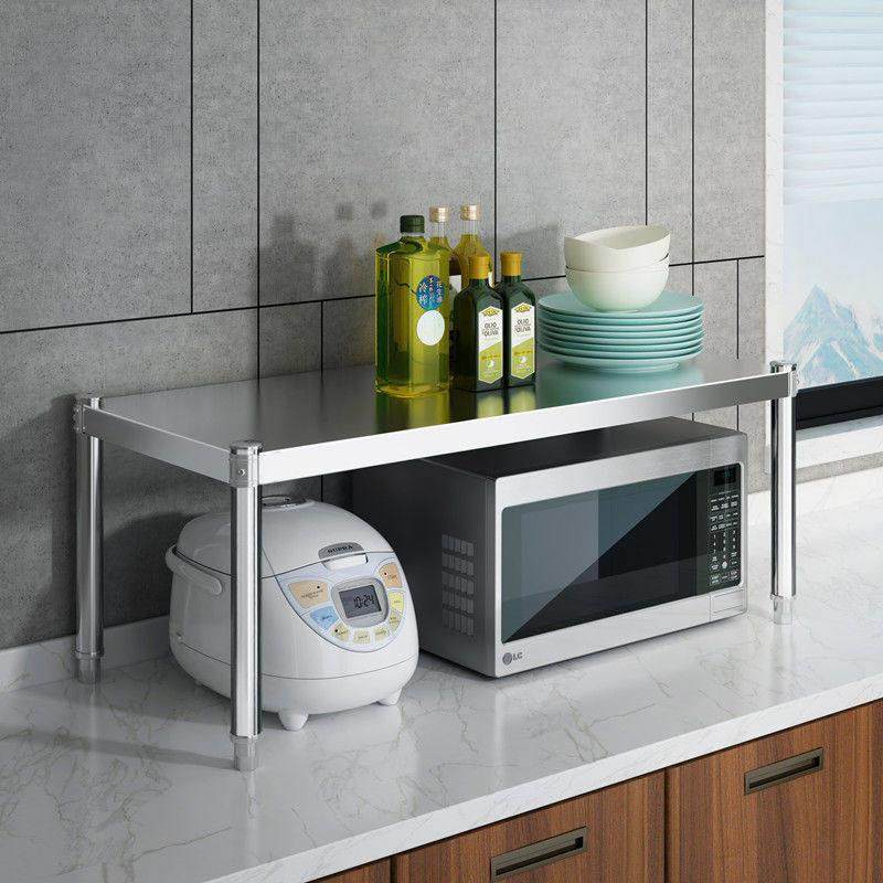 单层201不锈钢置物架简易家用多功能台面微波炉电器烤箱桌面架子,厨房/烹饪用具,厨房置物架/置物柜/角架,淘宝优惠券,粉丝福利购,淘宝优惠卷