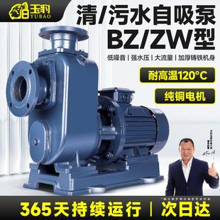 BZ三相工业ZW增压自吸泵离心泵管道泵增压抽水泵农用大流量抽水机