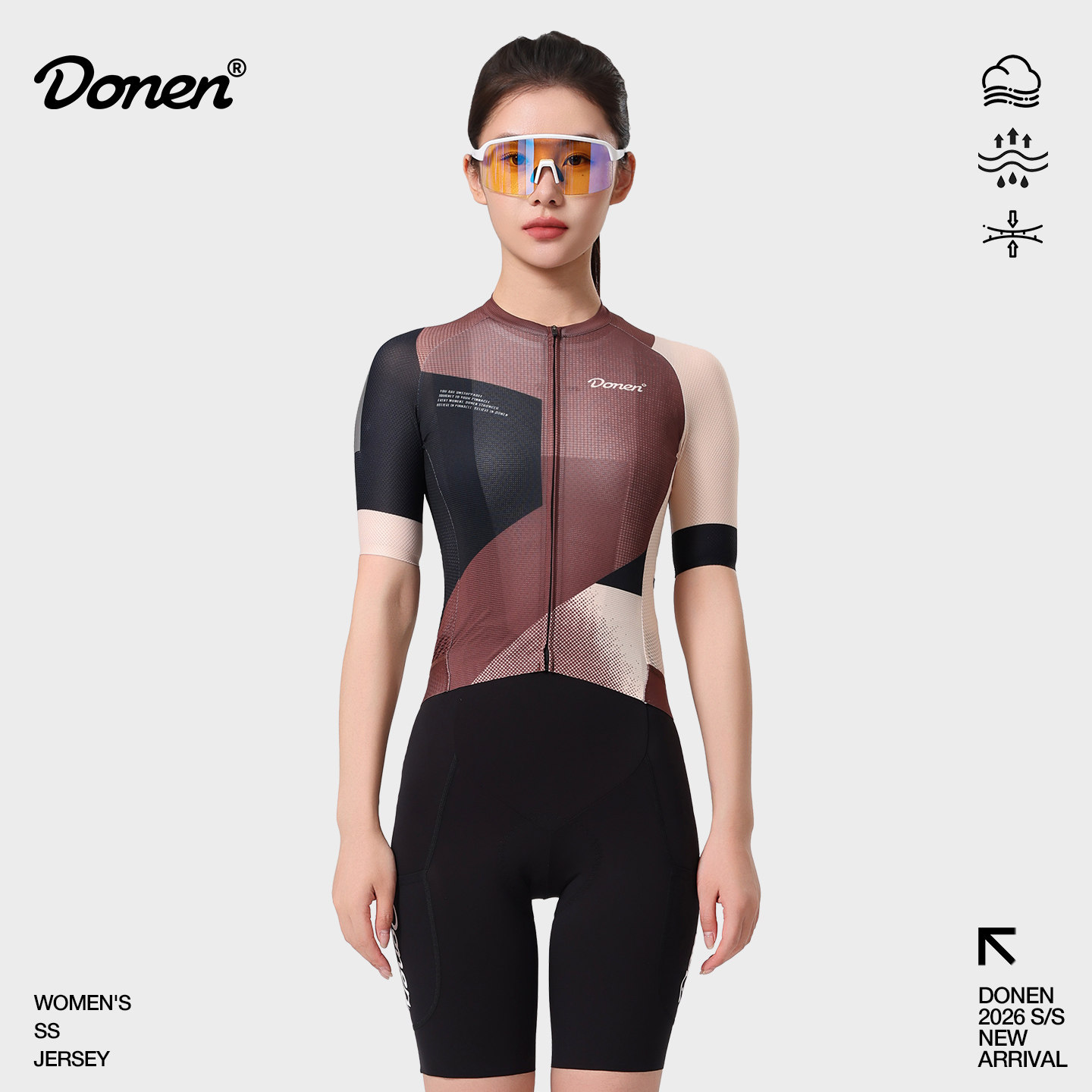 达恩女款速干透气公路骑行服