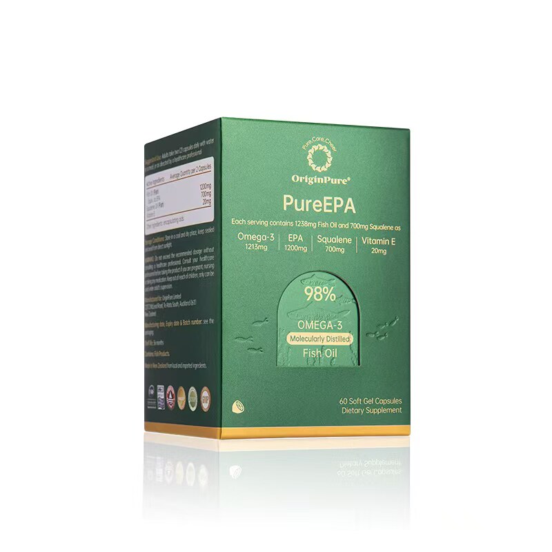 OriginPure唯思汀鱼油高纯度EPA98%深海角鲨烯胶囊omega3鲨鱼肝油