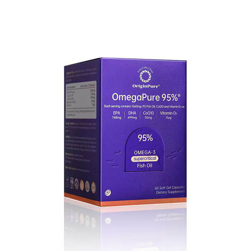 OriginPure深海95%高纯度鱼油rTG结构omega3男女成人护眼脑心关节