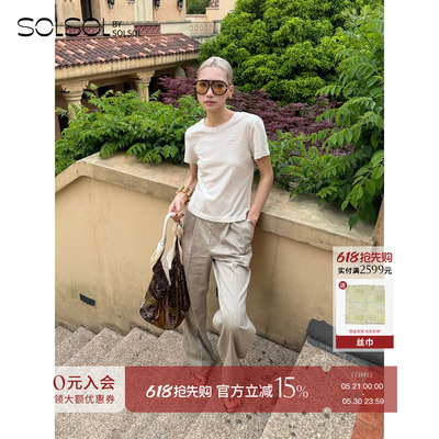 JACQUES WEI 设计师品牌 25早秋新品 刺绣logoT恤  SOLSOL