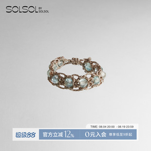 EPISSAGE 26新品月光石榴石Tressé Ring宝石编织戒指 SOLSOL