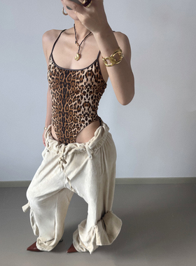 JACQUES WEI 设计师品牌 25早秋新款 豹纹连体衣 SOLSOL