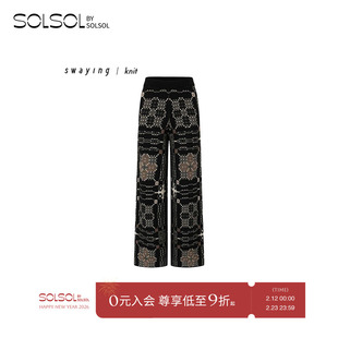 SWAYING/KINT 设计师品牌 25春夏新品 牦牛绒提花直筒裤 SOLSOL