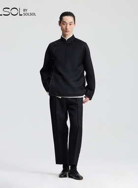 IAN HYLTON  设计师品牌 25早秋新品 羊毛贴边中式夹克 SOLSOL