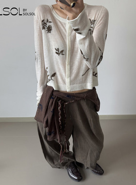 WMWM 设计师品牌 25秋冬新品 花卉提花针织开衫 SOLSOL