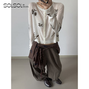 WMWM 设计师品牌 25秋冬新品 花卉提花针织开衫 SOLSOL