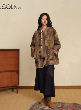 RAW STONE 设计师品牌 25秋冬新品 复古宽松印花纽扣外套 SOLSOL