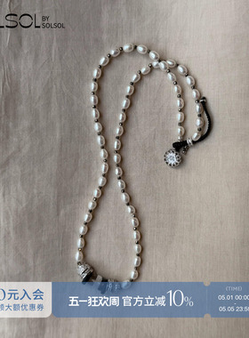 EPISSAGE 26新品黑尖晶石Pérola Series Necklace珍珠项链SOLSOL