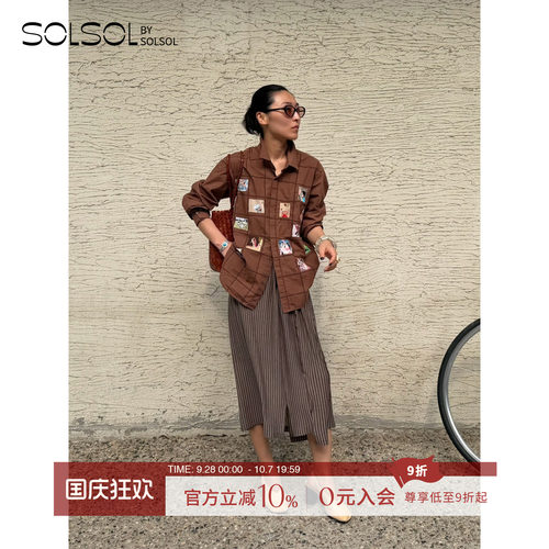 MIICOLLECTION图案趣味贴衬衣女