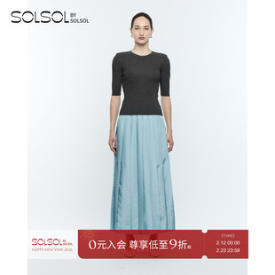 TOENN 设计师品牌 25秋冬新品 休闲半袖针织上衣 SOLSOL