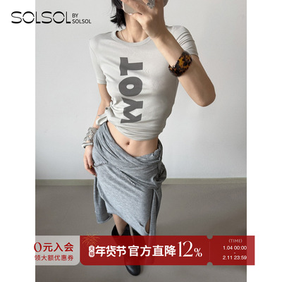 OPENYYTOYY侧开衩T恤