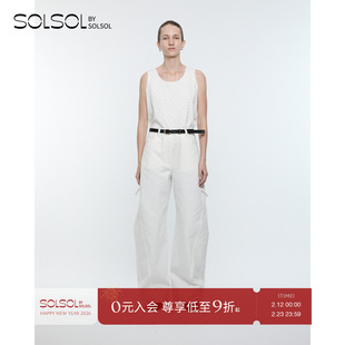TOENN 设计师品牌 25秋冬新品 休闲纯色可拆卸背带裤 SOLSOL