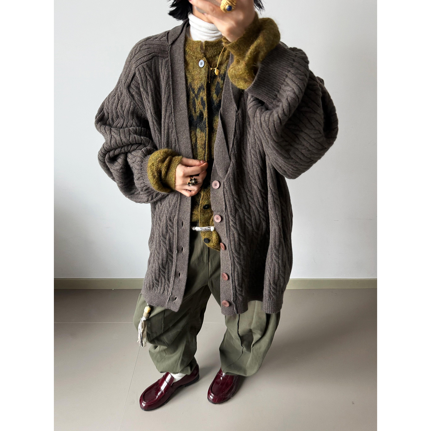 MAGLIANO休闲解构宽松开衫毛衣女