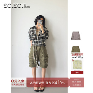 COTEMP 设计师品牌 25春夏新款 工装卷边短裤 SOLSOL买手店
