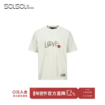 SOLSOL ANDERSSON BELL  25早春新品 设计师品牌 简约印花T恤