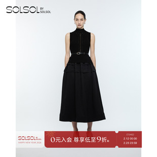 TOENN 设计师品牌 25秋冬新品 修身罗纹针织高领上衣 SOLSOL
