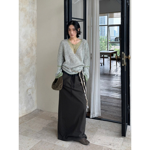 拼接及地半裙 24秋冬新款 SOLSOLBYSOLSOL 璞见集设计师品牌